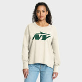 New York Jets Women's Dove Legacy Long Sleeve T-Shirt Cream