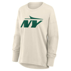 New York Jets Women's Dove Legacy Long Sleeve T-Shirt Cream