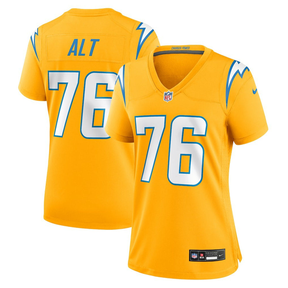 NFL Joe Alt Los Angeles Chargers Women's Alternate Charger Power Game Jersey - Gold