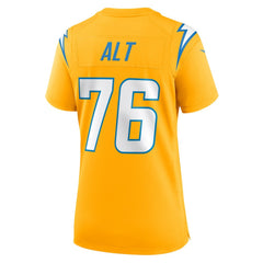 NFL Joe Alt Los Angeles Chargers Women's Alternate Charger Power Game Jersey - Gold