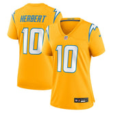 NFL Justin Herbert Los Angeles Chargers Women's Alternate Charger Power Game Jersey - Gold