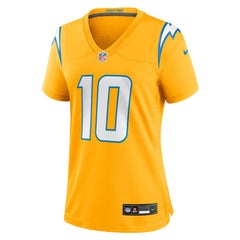 NFL Justin Herbert Los Angeles Chargers Women's Alternate Charger Power Game Jersey - Gold