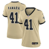 NFL Alvin Kamara New Orleans Saints Women's Gameday Golds Alternate Game Player Jersey - Gold