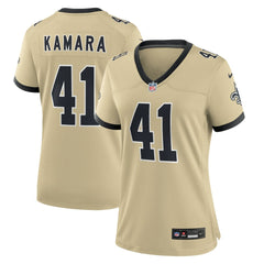 NFL Alvin Kamara New Orleans Saints Women's Gameday Golds Alternate Game Player Jersey - Gold