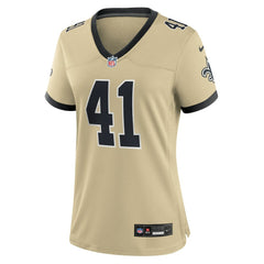 NFL Alvin Kamara New Orleans Saints Women's Gameday Golds Alternate Game Player Jersey - Gold