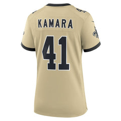 NFL Alvin Kamara New Orleans Saints Women's Gameday Golds Alternate Game Player Jersey - Gold