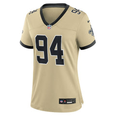 NFL Cameron Jordan New Orleans Saints Women's Gameday Golds Alternate Game Player Jersey - Gold