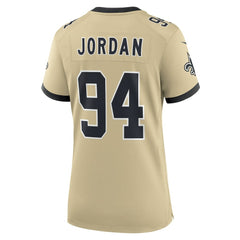 NFL Cameron Jordan New Orleans Saints Women's Gameday Golds Alternate Game Player Jersey - Gold