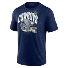 Dallas Cowboys Helmet Tri-Blend T-Shirt Navy