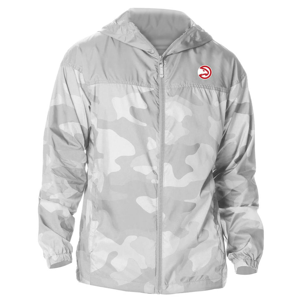 Atlanta Hawks Camo Flash Challenger Windbreaker Full-Zip Jacket Gray