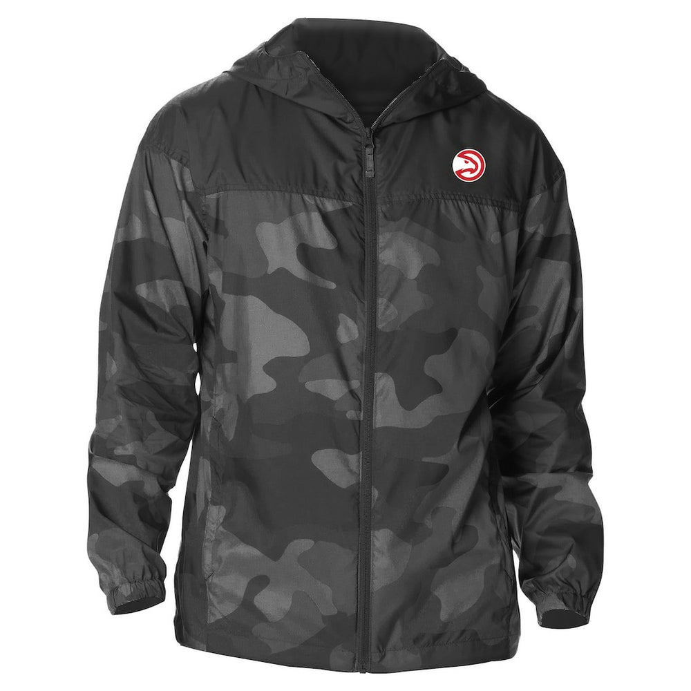 Atlanta Hawks Camo Flash Challenger Windbreaker Full-Zip Jacket Black
