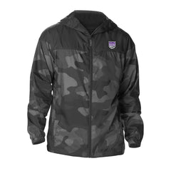 Sacramento Kings Camo Flash Challenger Windbreaker Full-Zip Jacket Black