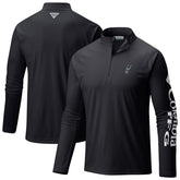 San Antonio Spurs Terminal Tackle Raglan Omni-Shade Quarter-Zip Jacket Black