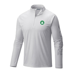 Boston Celtics Terminal Tackle Raglan Omni-Shade Quarter-Zip Jacket White