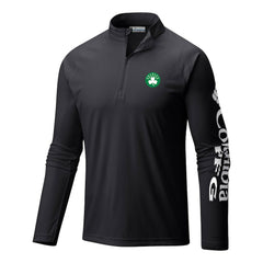 Boston Celtics Terminal Tackle Raglan Omni-Shade Quarter-Zip Jacket Black