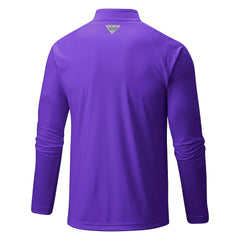 Charlotte Hornets Terminal Tackle Raglan Omni-Shade Quarter-Zip Jacket Purple