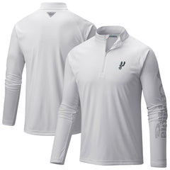 San Antonio Spurs Terminal Tackle Raglan Omni-Shade Quarter-Zip Jacket White