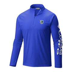 Dallas Mavericks Terminal Tackle Raglan Omni-Shade Quarter-Zip Jacket Blue