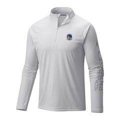 Golden State Warriors Terminal Tackle Raglan Omni-Shade Quarter-Zip Jacket White