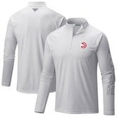 Atlanta Hawks Terminal Tackle Raglan Omni-Shade Quarter-Zip Jacket White