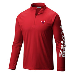 Chicago Bulls Terminal Tackle Raglan Omni-Shade Quarter-Zip Jacket Red