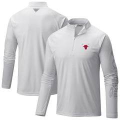 Chicago Bulls Terminal Tackle Raglan Omni-Shade Quarter-Zip Jacket White
