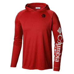 Toronto Raptors Terminal Tackle Long Sleeve Hoodie T-Shirt Red