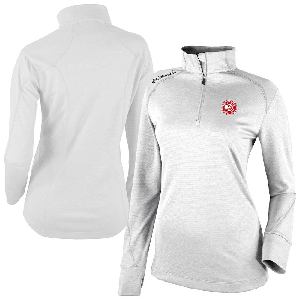 Atlanta Hawks Women's Omni-Wick Shotgun 2.0 Quarter-Zip Pullover Top White