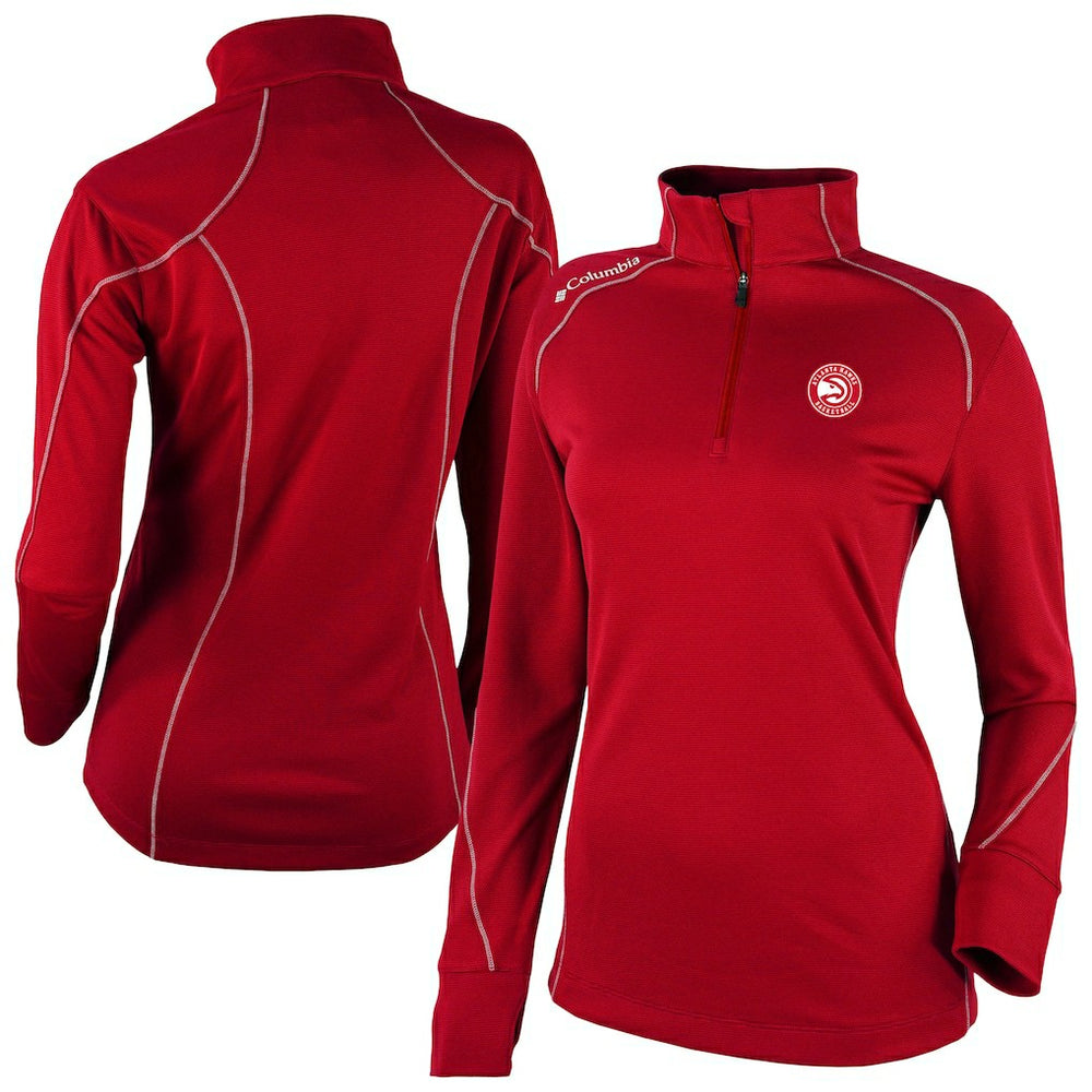 Atlanta Hawks Women's Omni-Wick Shotgun 2.0 Quarter-Zip Pullover Top Red