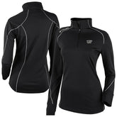 Brooklyn Nets Women's Omni-Wick Shotgun 2.0 Quarter-Zip Pullover Top Black