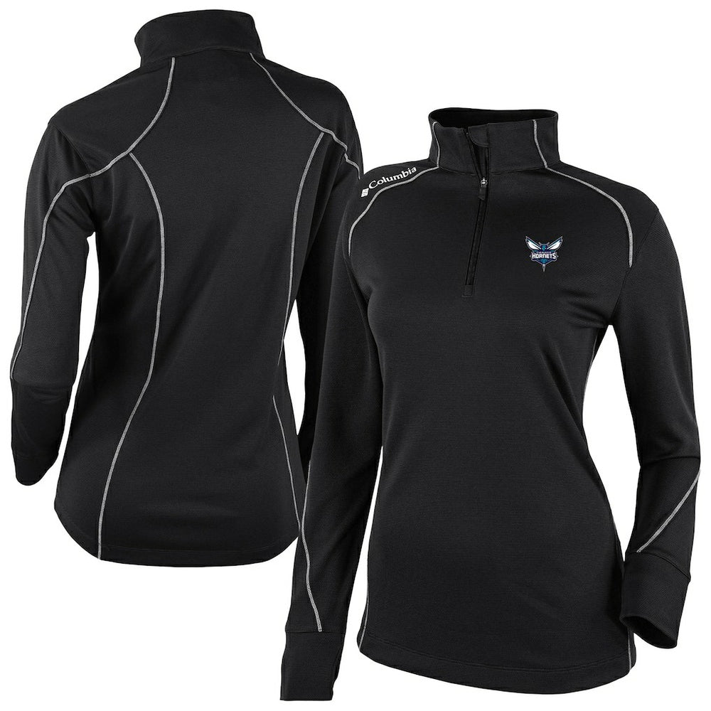 Charlotte Hornets Women's Omni-Wick Shotgun 2.0 Quarter-Zip Pullover Top Black