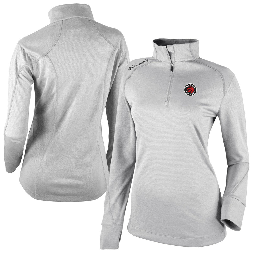 Toronto Raptors Women's Omni-Wick Shotgun 2.0 Quarter-Zip Pullover Top Heather Gray