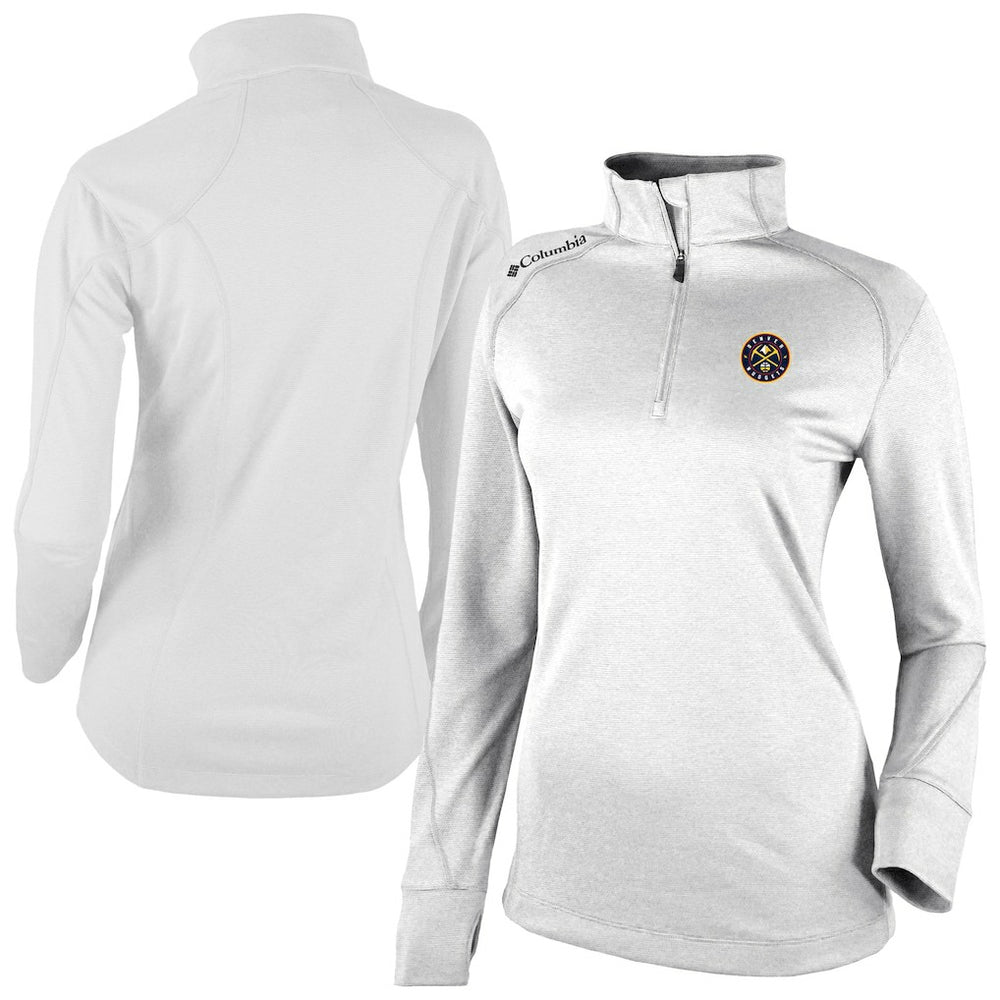 Denver Nuggets Women's Omni-Wick Shotgun 2.0 Quarter-Zip Pullover Top White