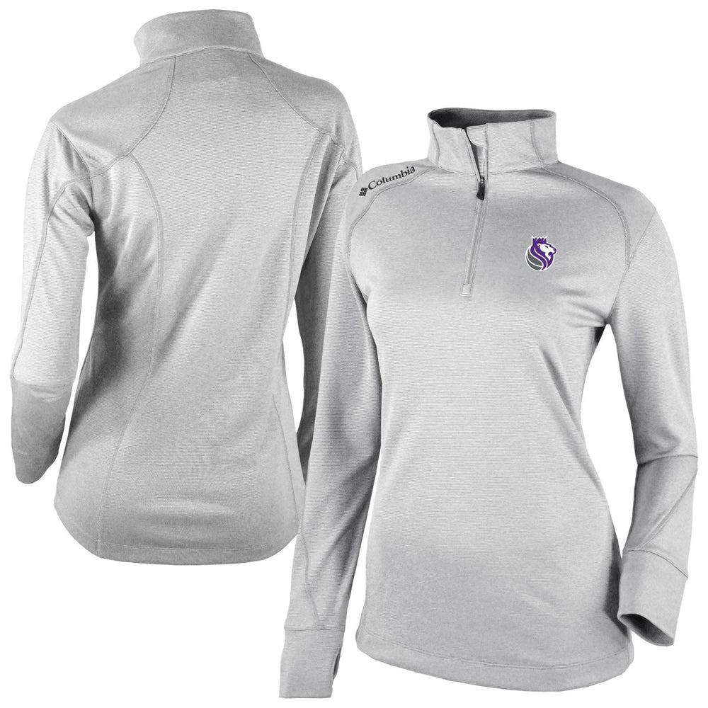 Sacramento Kings Women's Omni-Wick Shotgun 2.0 Quarter-Zip Pullover Top Heather Gray