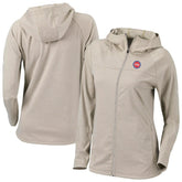 Detroit Pistons Women's Omni-Wick Half Shot Full-Zip Hooded Jacket Tan