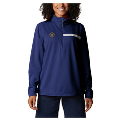 Denver Nuggets Women's Skiff Guide Fleece Pullover Top Navy