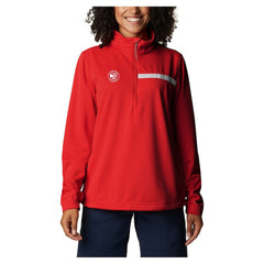 Atlanta Hawks Women's Skiff Guide Fleece Pullover Top Red