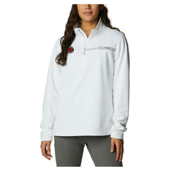 Toronto Raptors Women's Skiff Guide Fleece Pullover Top White