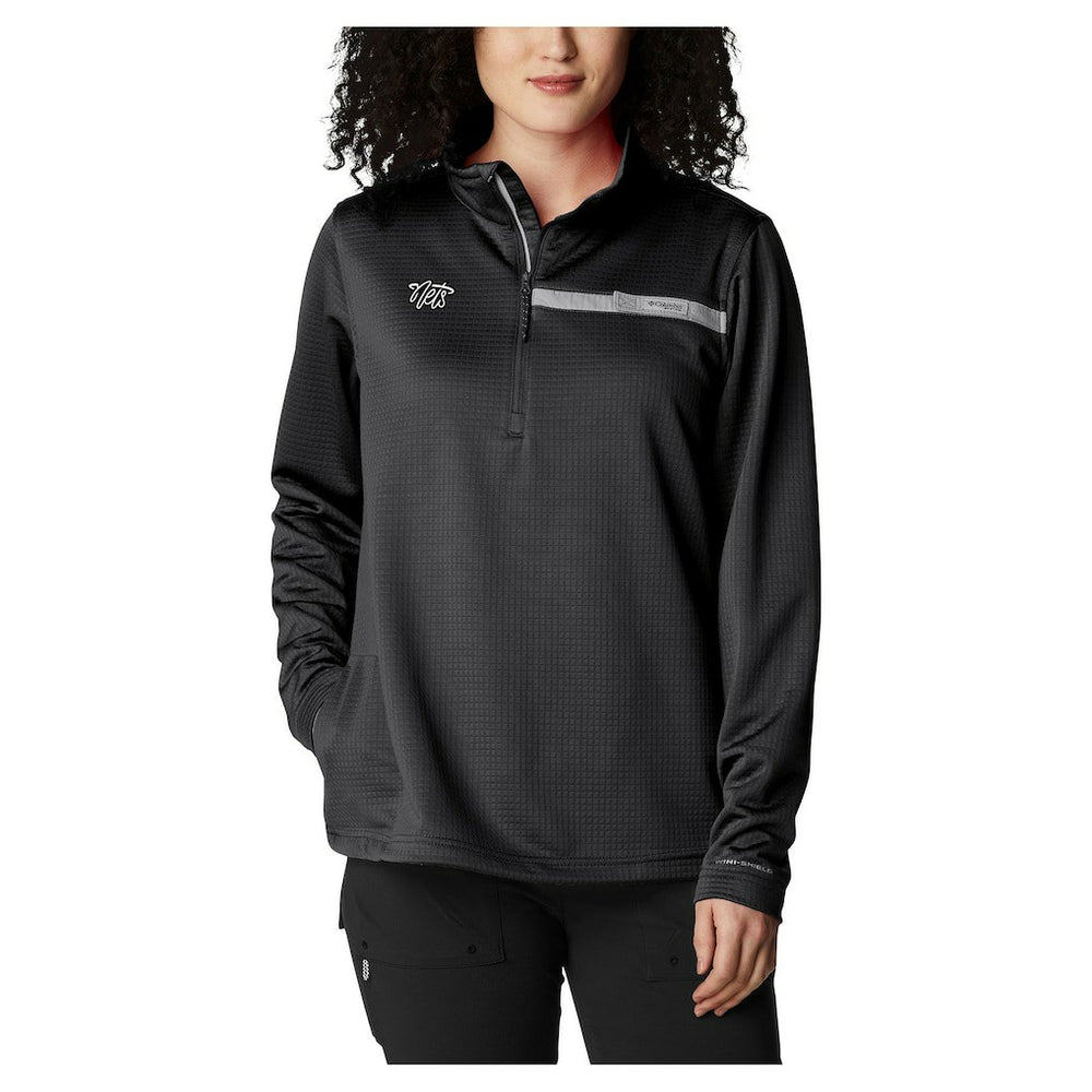 Brooklyn Nets Women's Skiff Guide Fleece Pullover Top Black