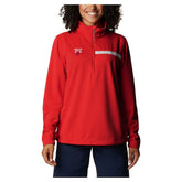 Chicago Bulls Women's Skiff Guide Fleece Pullover Top Red