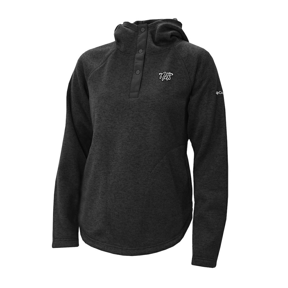 Brooklyn Nets Women's Sweater Weather Quarter-Snap Hoodie Black