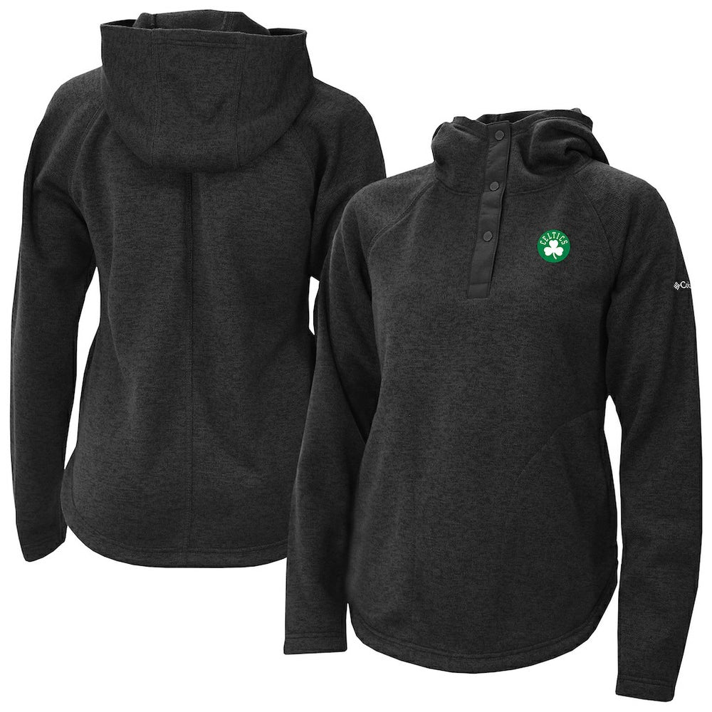 Boston Celtics Women's Sweater Weather Quarter-Snap Hoodie Black