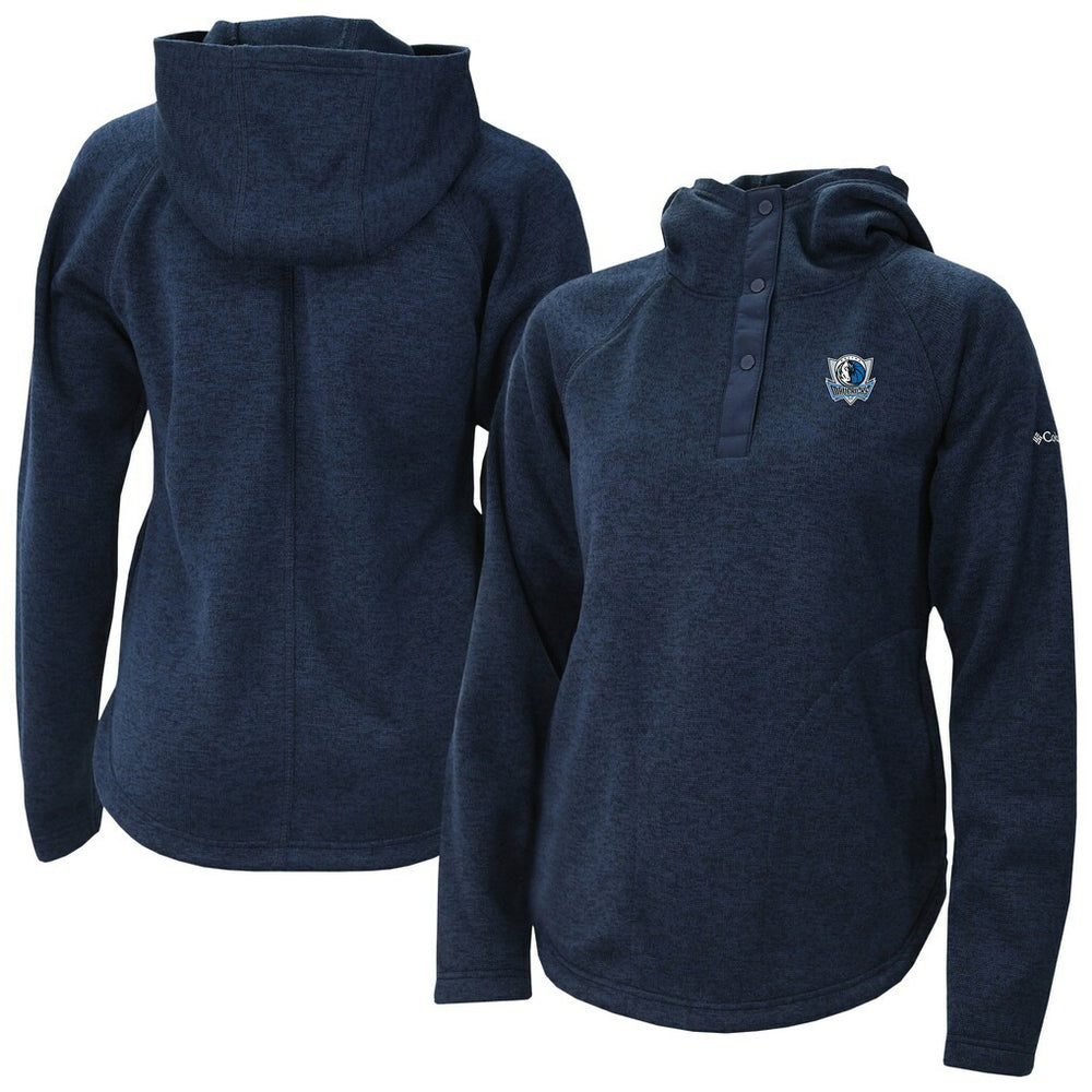 Dallas Mavericks Women's Sweater Weather Quarter-Snap Hoodie Navy
