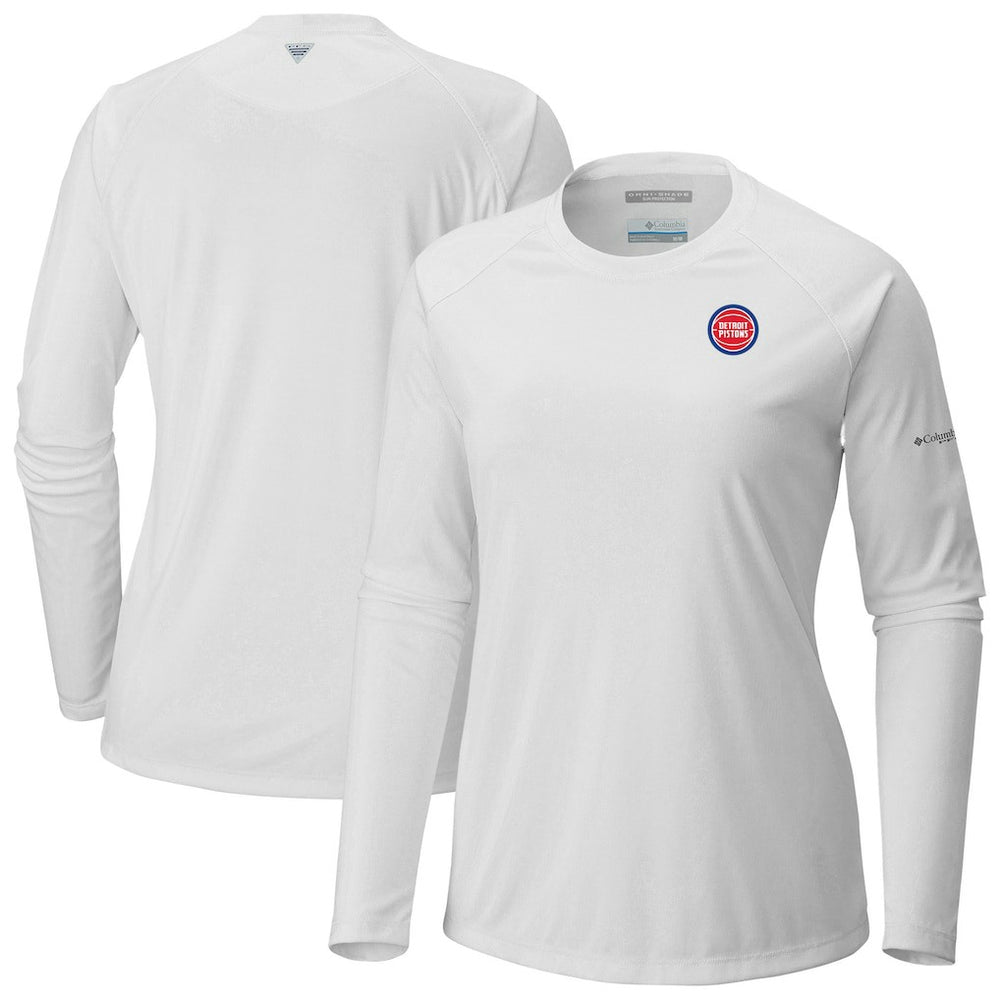 Detroit Pistons Women's Tidal Tee II Long Sleeve T-Shirt White