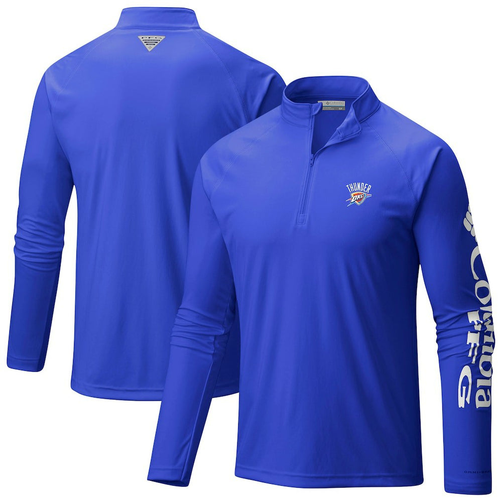 Oklahoma City Thunder PFG Terminal Tackle Quarter-Zip Top Blue