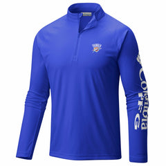 Oklahoma City Thunder PFG Terminal Tackle Quarter-Zip Top Blue