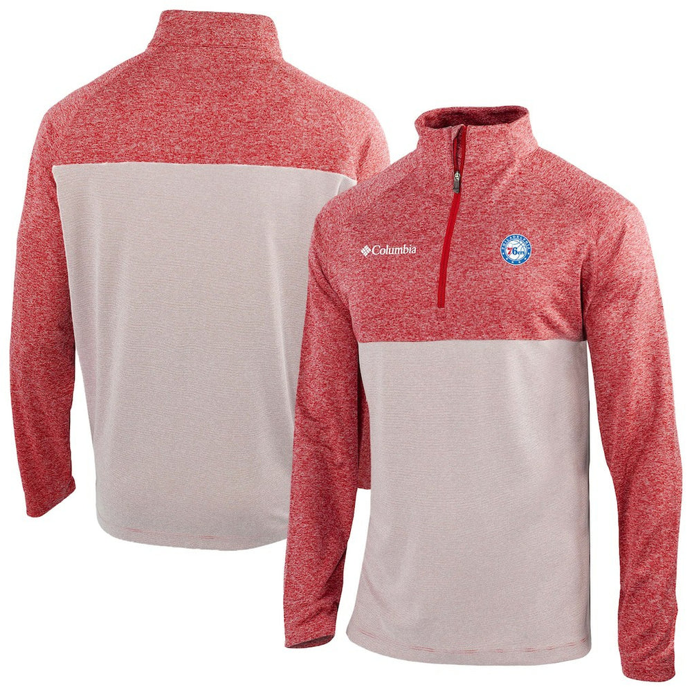 Philadelphia 76ers Omni-Wick Rockin' It Quarter-Zip Top Red