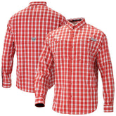 Houston Rockets Super Tamiami Omni-Shade Long Sleeve Button-Down Shirt Red