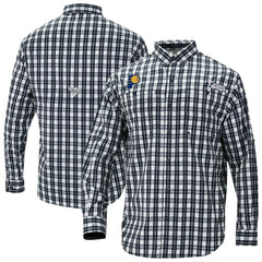 Indiana Pacers Super Tamiami Omni-Shade Long Sleeve Button-Down Shirt Navy