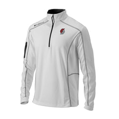 Portland Trail Blazers Omni-Wick Shotgun Quarter-Zip Jacket White
